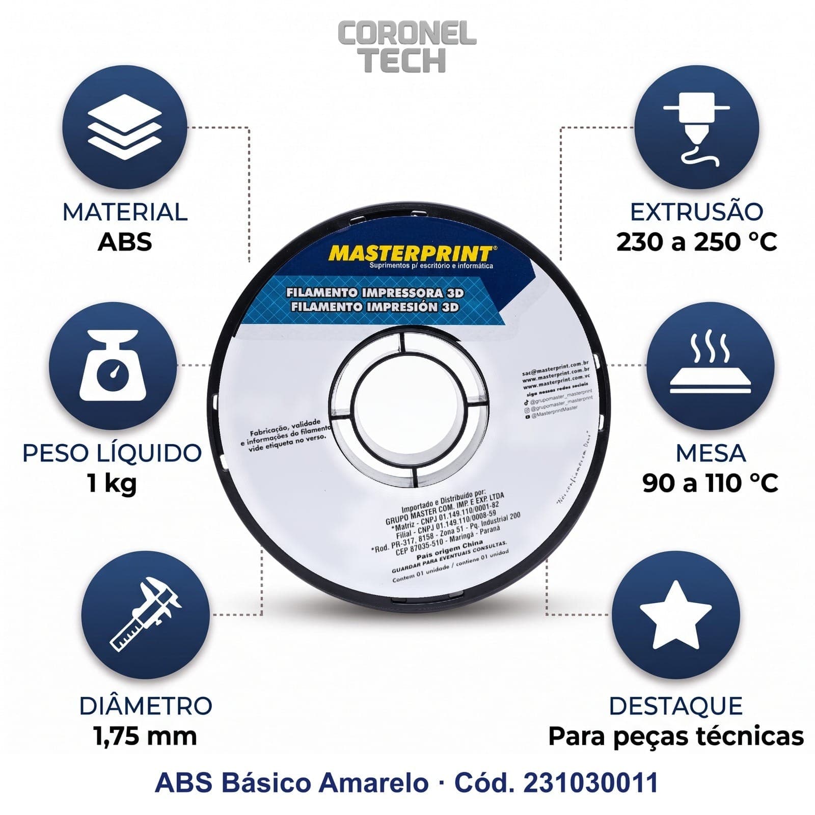 ABS Amarelo: os dados do material