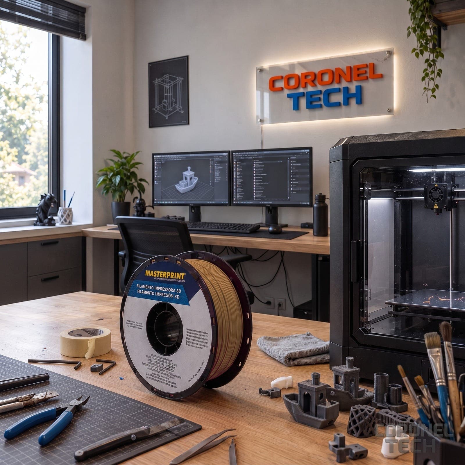 PETG Bronze: o rolo na bancada