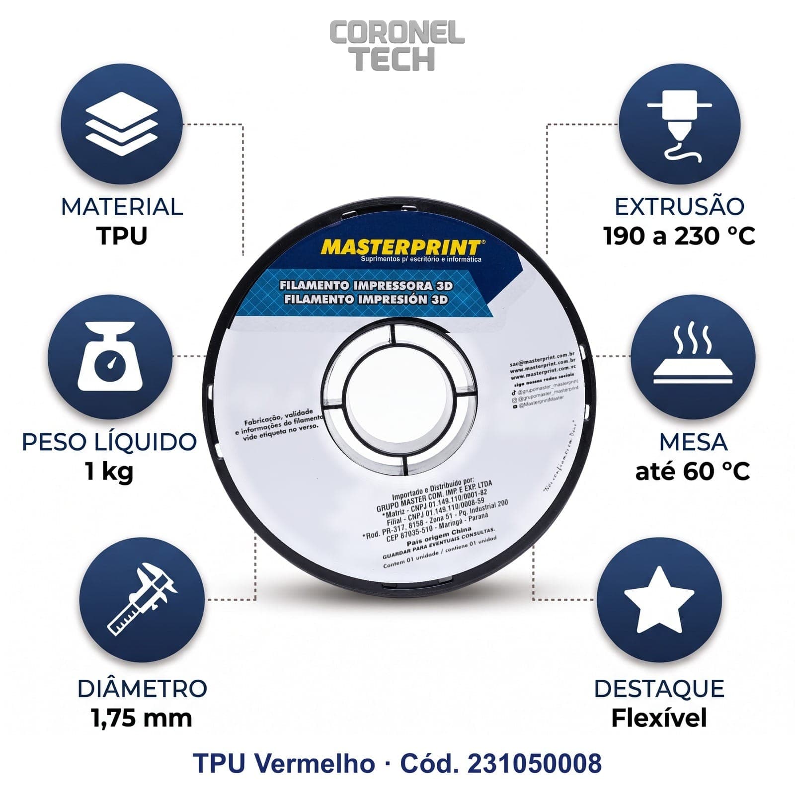 TPU Vermelho: os dados do material